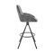Armen Living Odessa 30" Bar Height Bar Stool in Charcoal Fabric and Black Finish LCODBACH30 - alternate 3